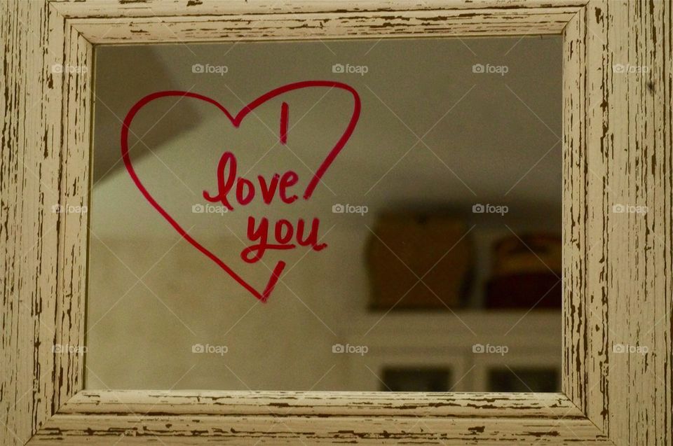 Text written on mirror