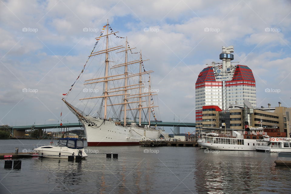 Lilla Bommen -part of Gothenburg harbor - Göteborg , Sweden Sverige 