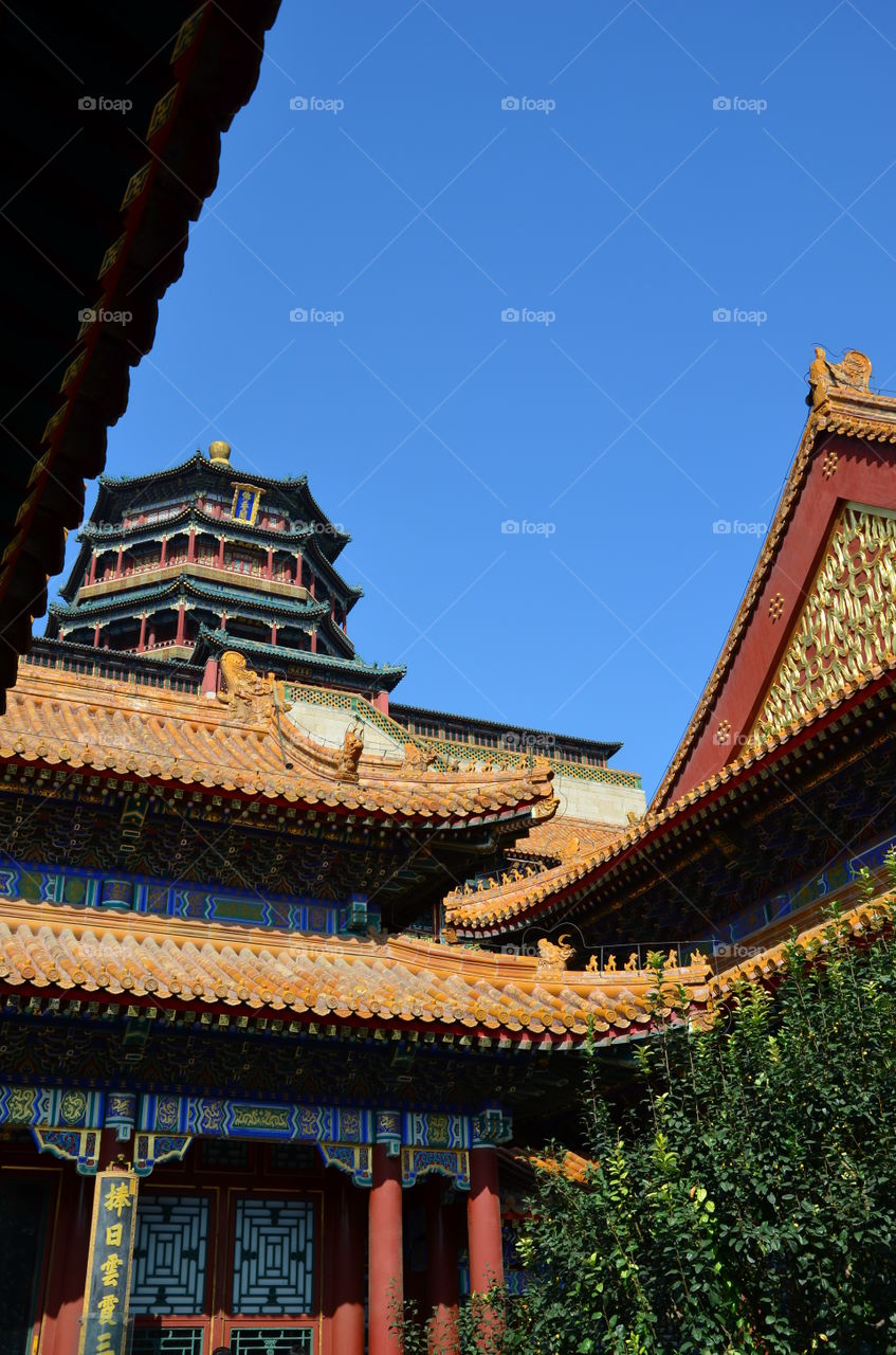 Summer palace in China - an ancient temple