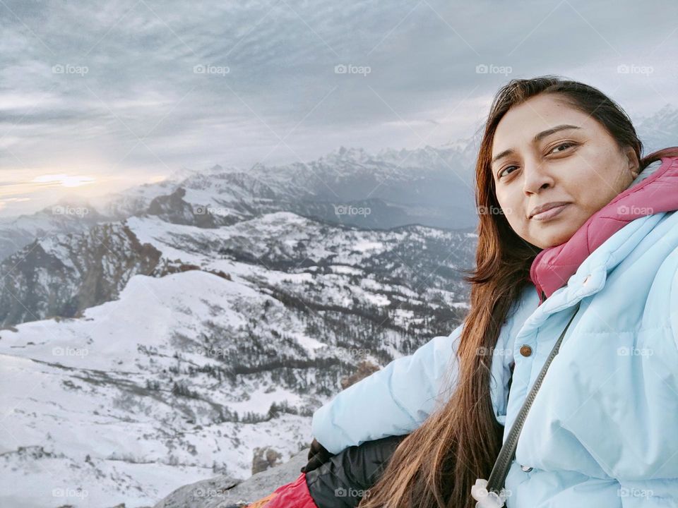 Capturing the beauty of Himalayan Ranges and myself in one frame