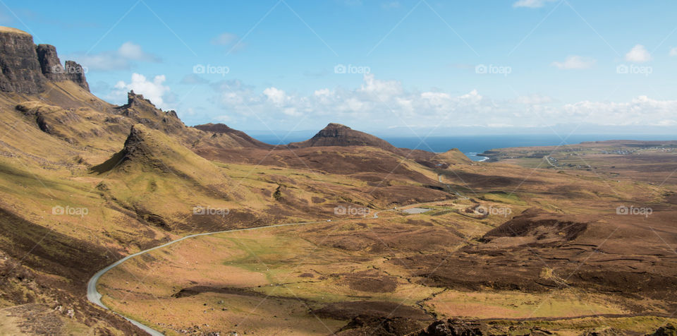 Isle of Skye coast panorama 
