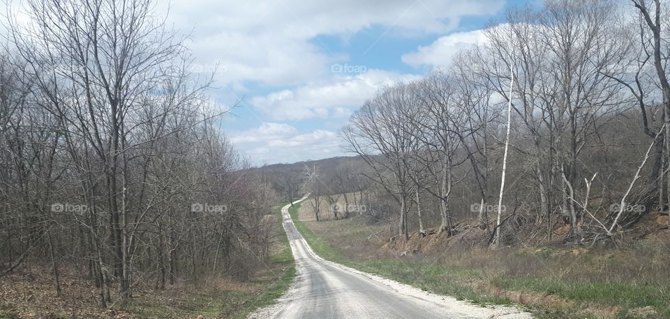 rural road from the hilltop