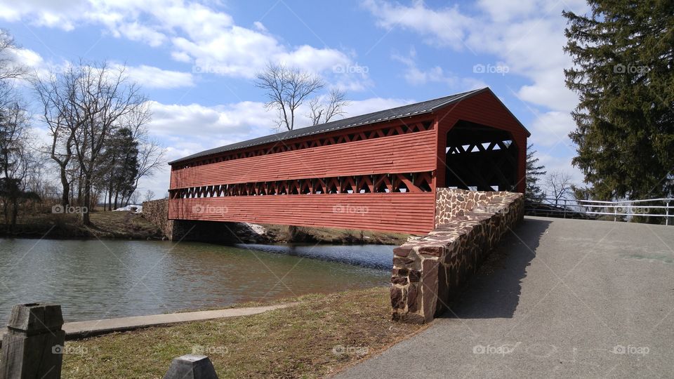 Beautiful Sachs Covered Bridge in Gettysburg, PA.