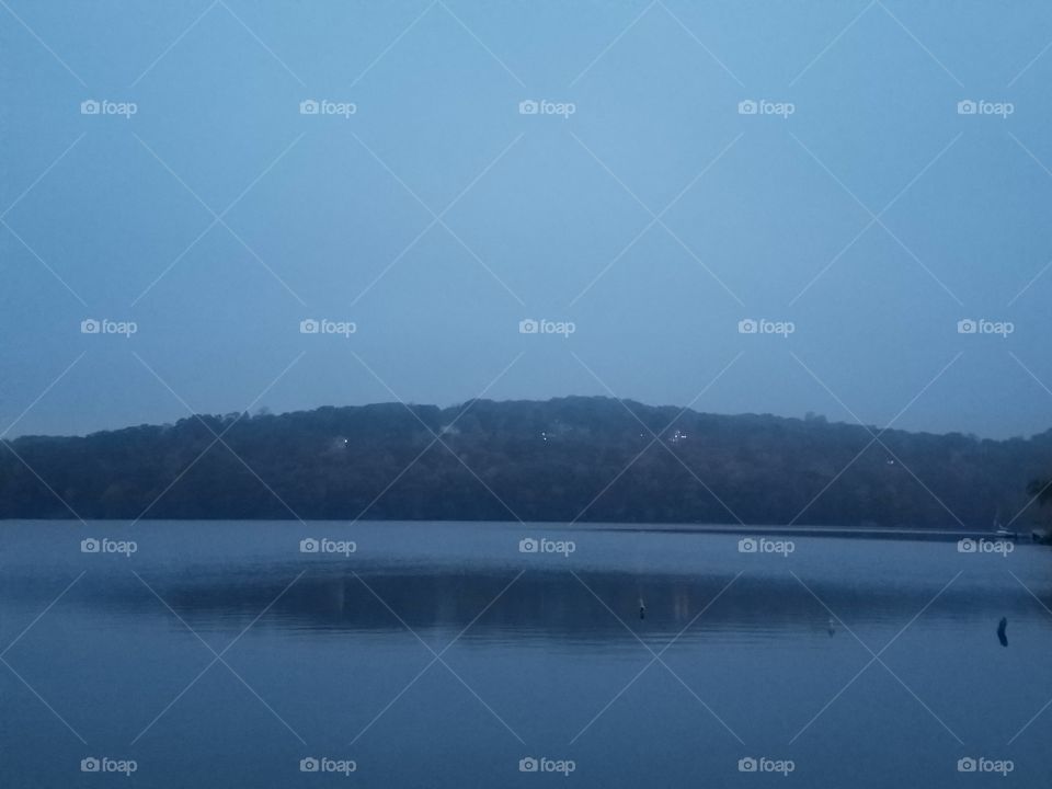 Foggy lake