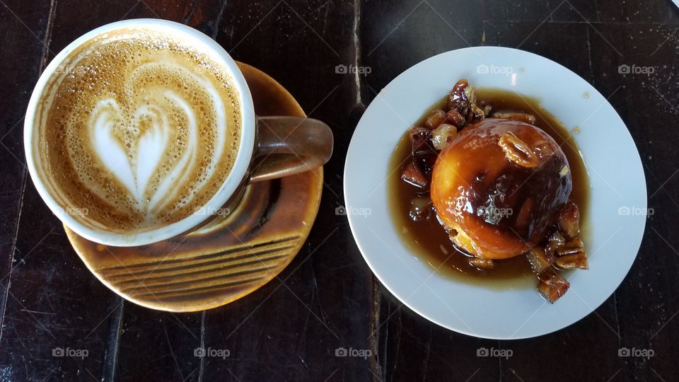 latte and sticky bomb