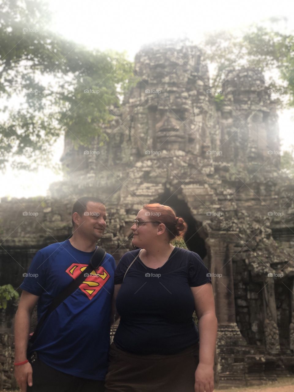 Cambodia Ruins. Husband and Wife. 12 years. 