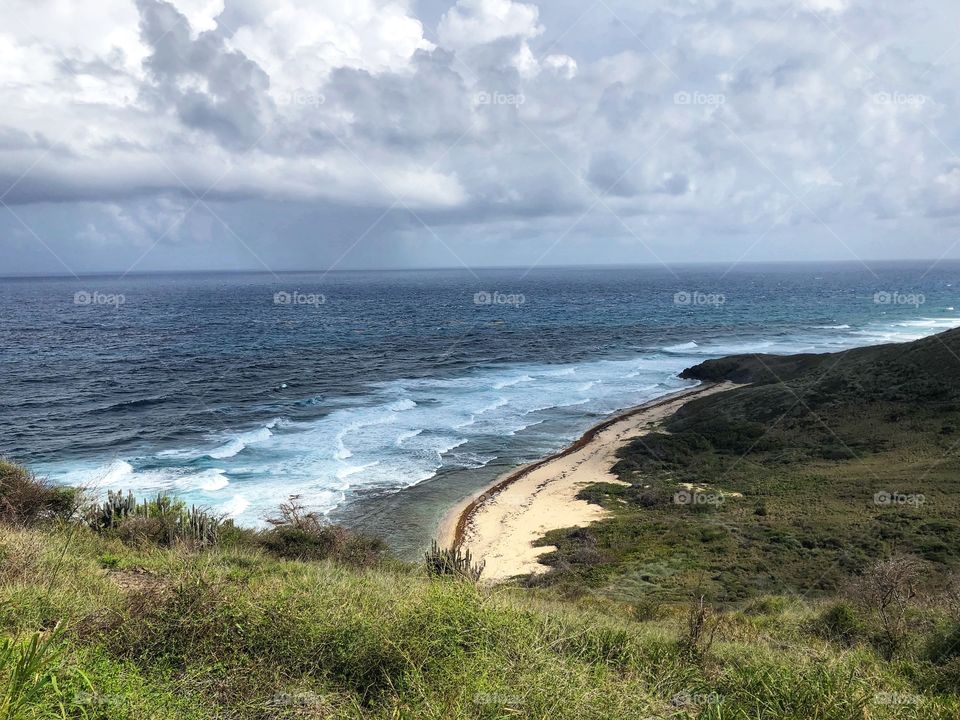Overlook of beach in St. Croix