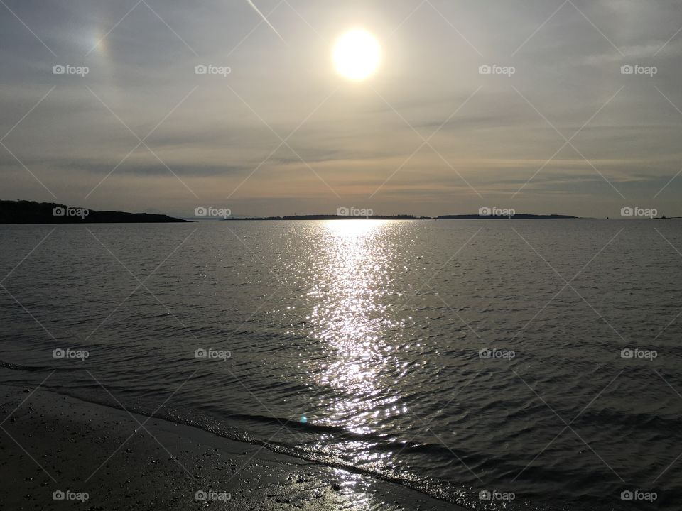 Sunlight reflecting in sea