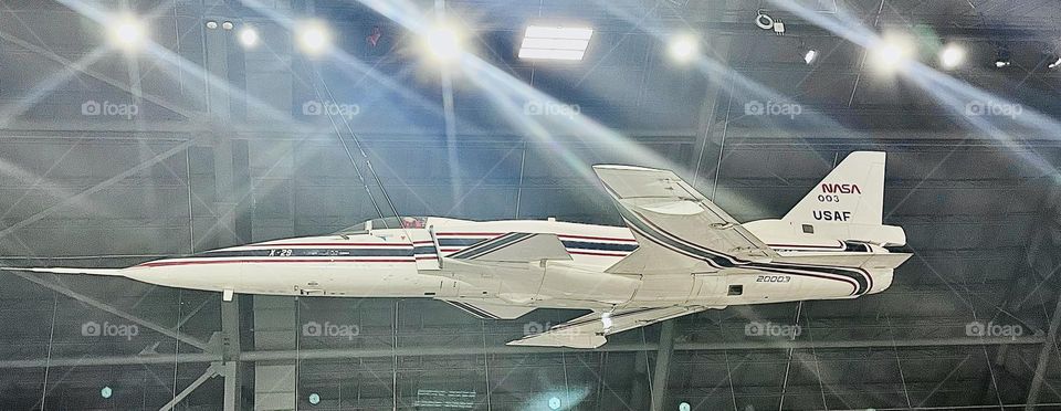 The Grumman X-29 experimental aircraft that was flown by NASA & the United States Air Force. On display at the United States Air Force Museum in Dayton,Ohio.