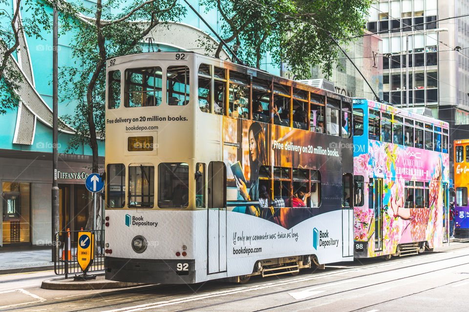 Hong Kong Tramways or as know also 'Ding Ding' is Oldest Public Transportation Double-Deck Trams