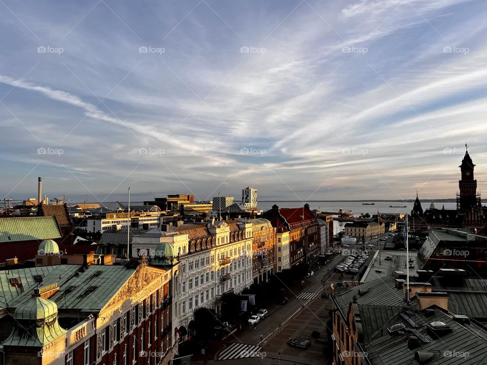 City view over Helsingborg Sweden 