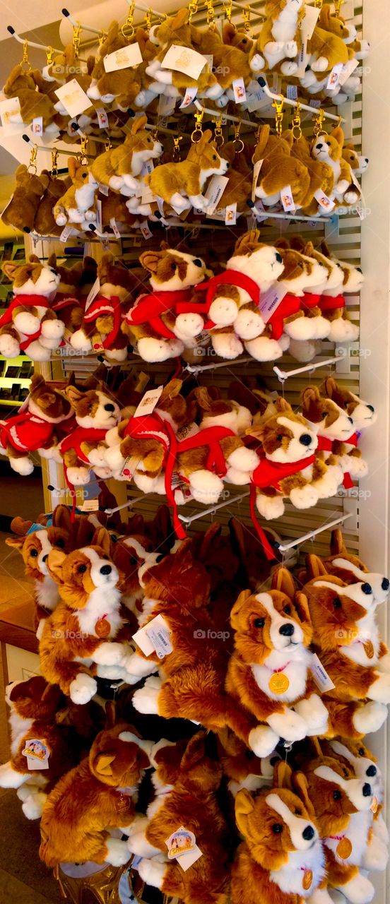 Stuffed corgi heaven