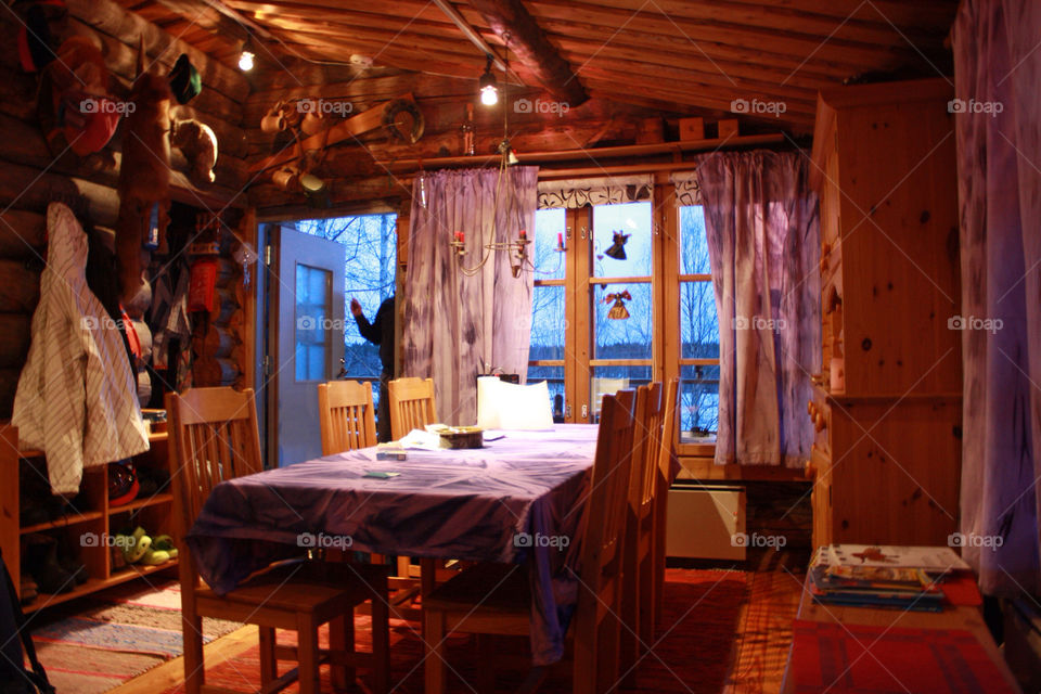 winter kitchen woods cottage by hollieking3