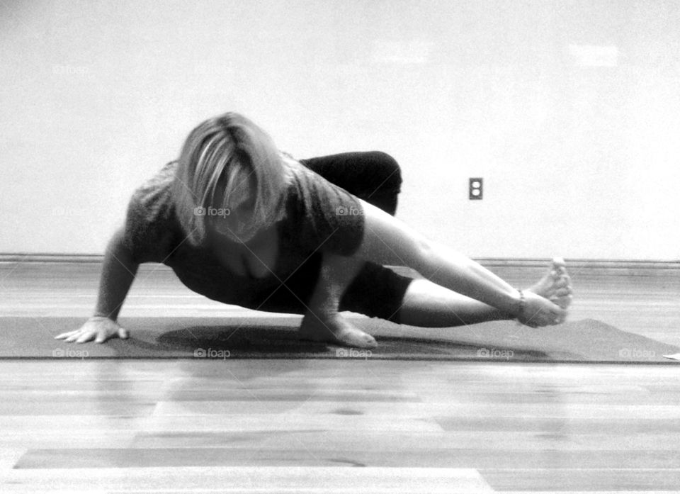 Woman doing yoga pose 