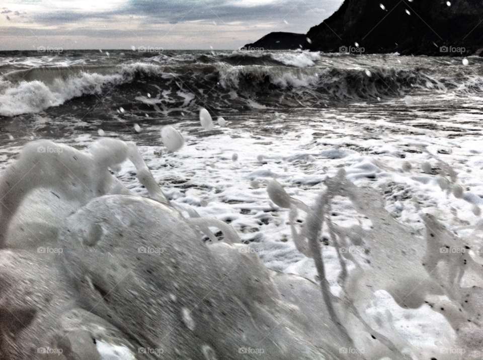 sea storm waves surf by amj2264