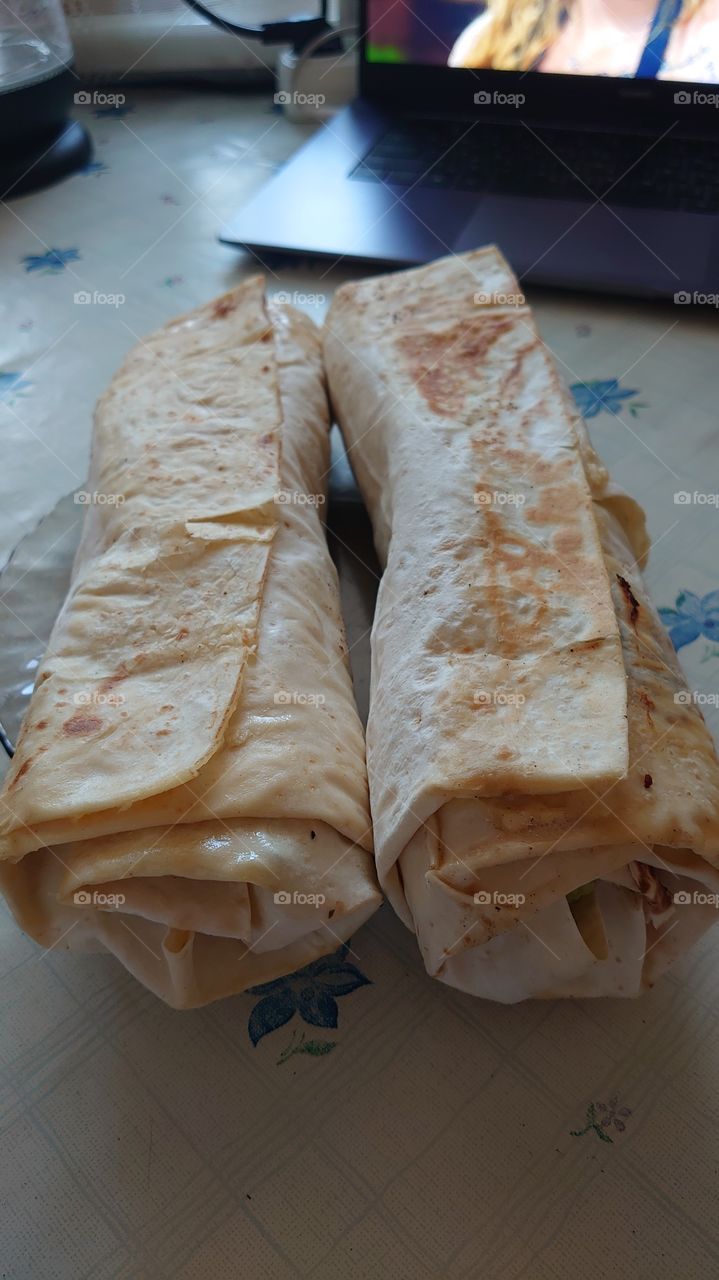 homemade shawarma