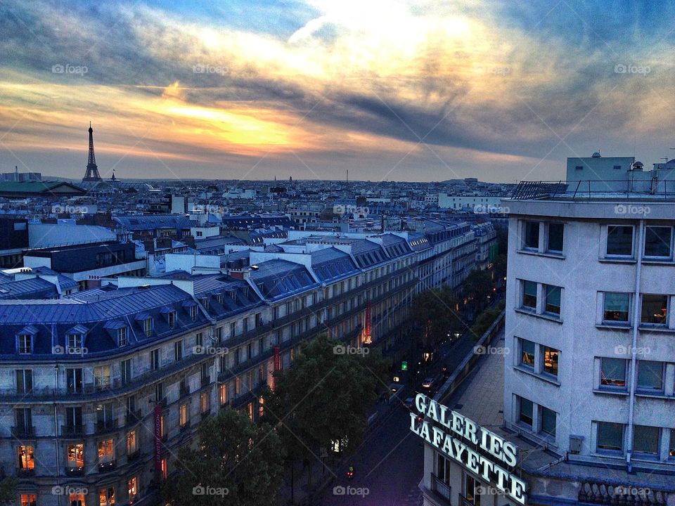 Paris, France from the Galleries Lafayette 