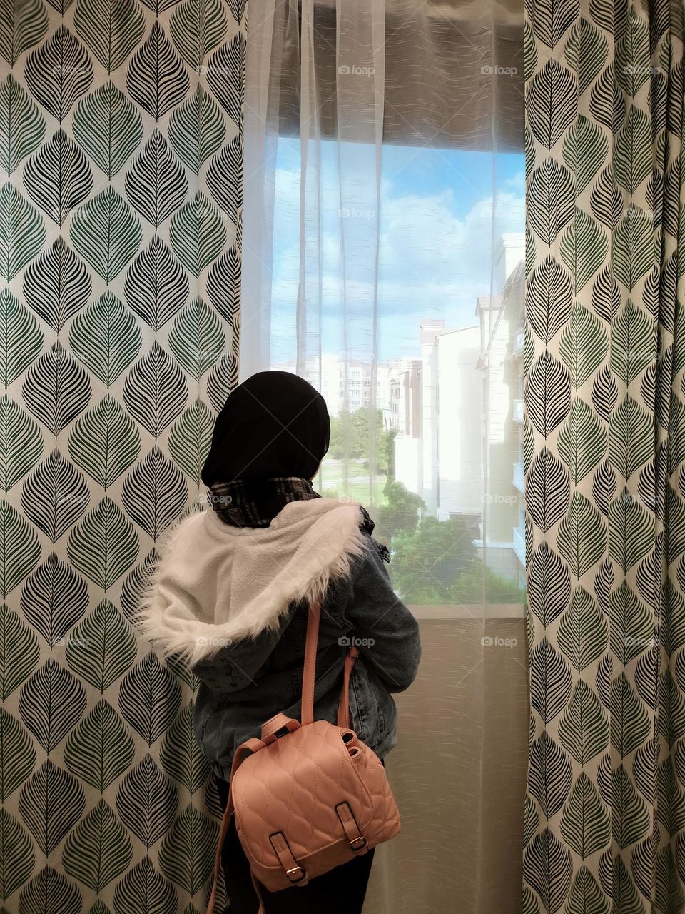 getting inspired by looking through the window