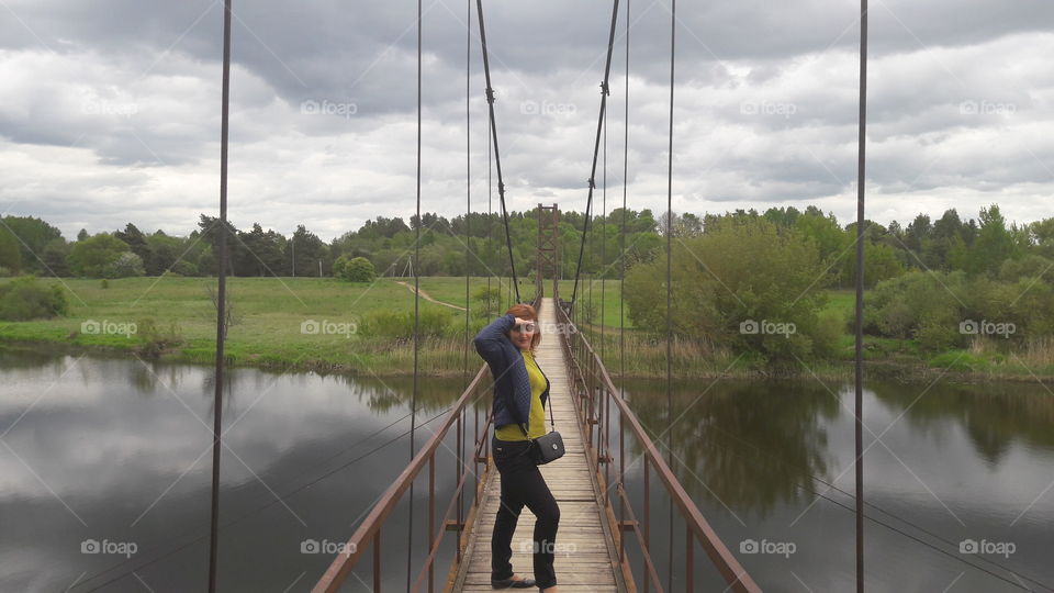 Vieksnių suspension bridge