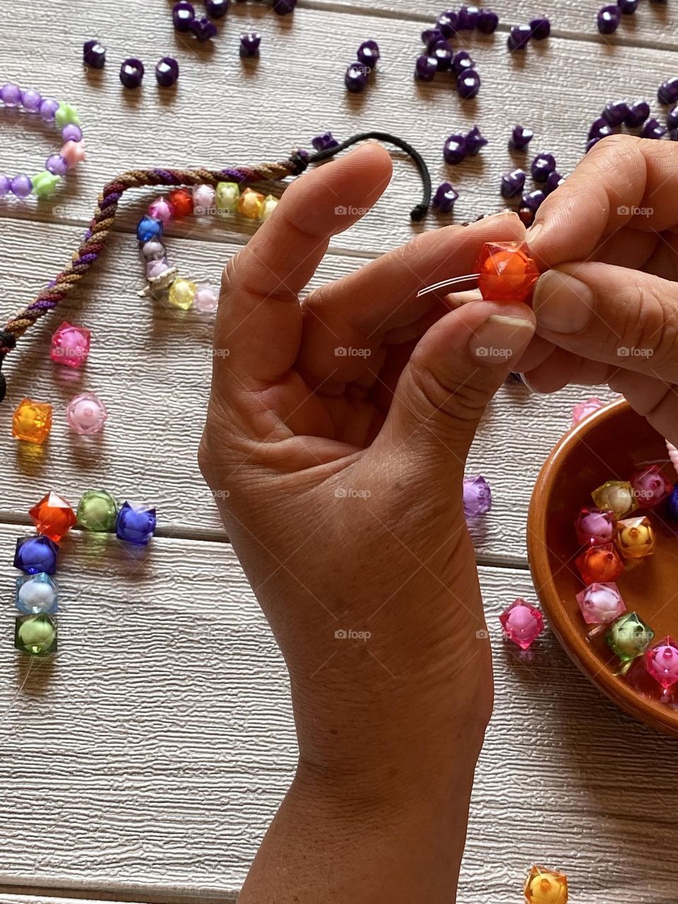 Making handmade accessories 