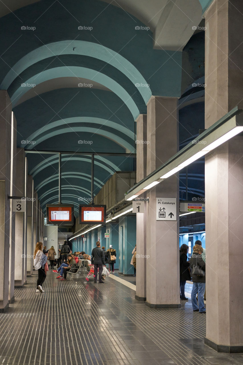 Underground station in Barcelona