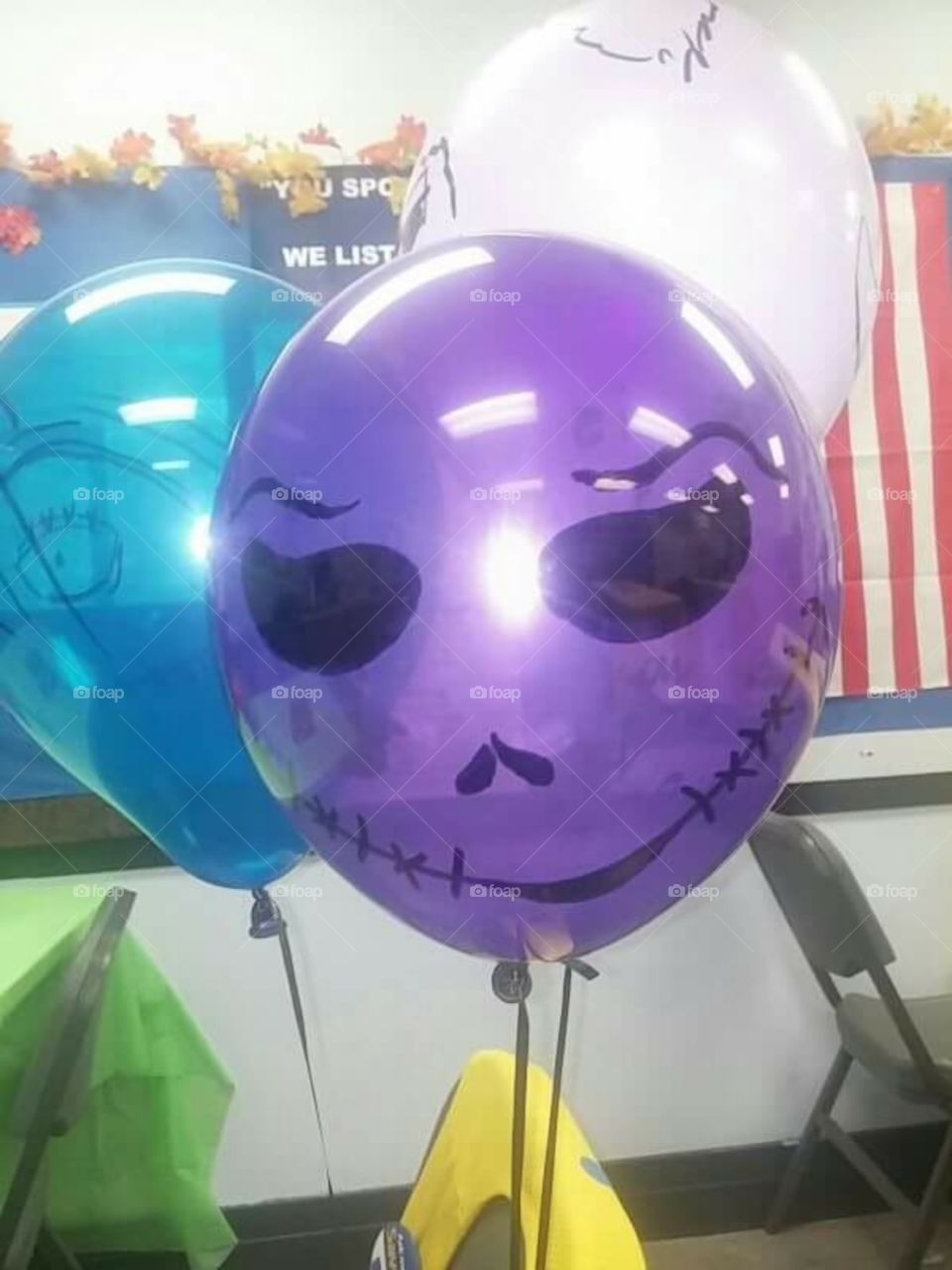 When I worked at Wal-Mart we'd get a balloon for ever credit card we got someone to sign up for. I drew Jack on one.