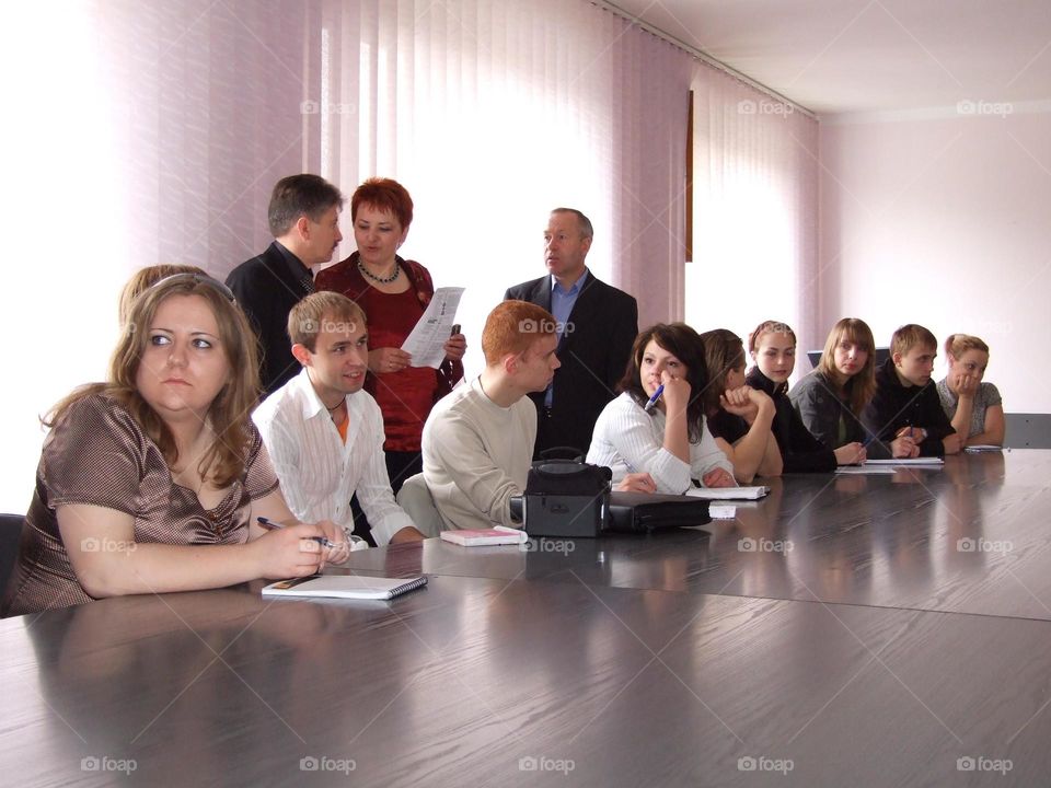 people at a meeting