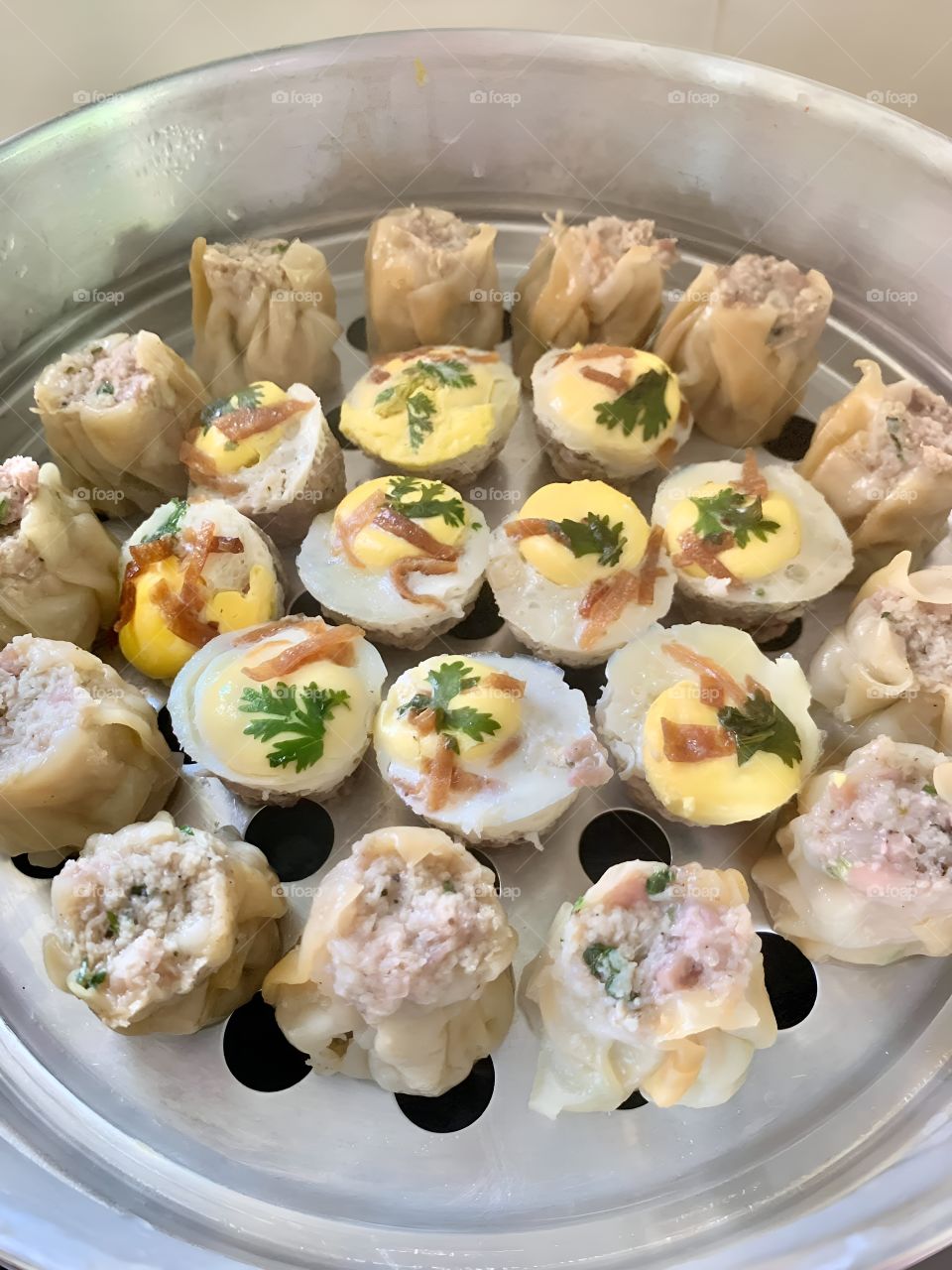 egg and pork dumpling