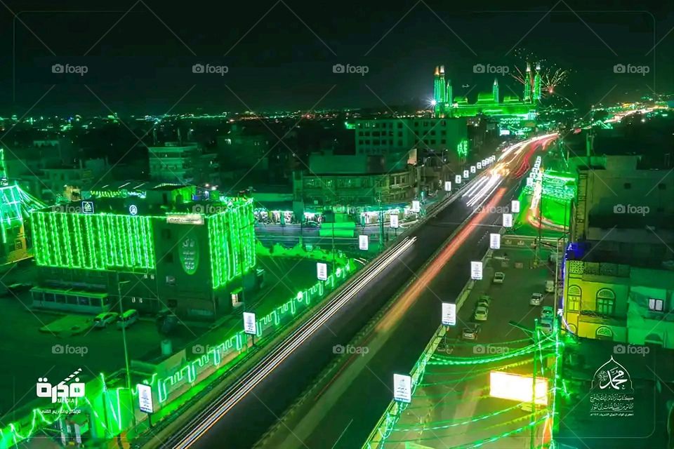 Glory be to God, the magnificent and picturesque view and the natural green trees are a view that is nothing more wonderful than it