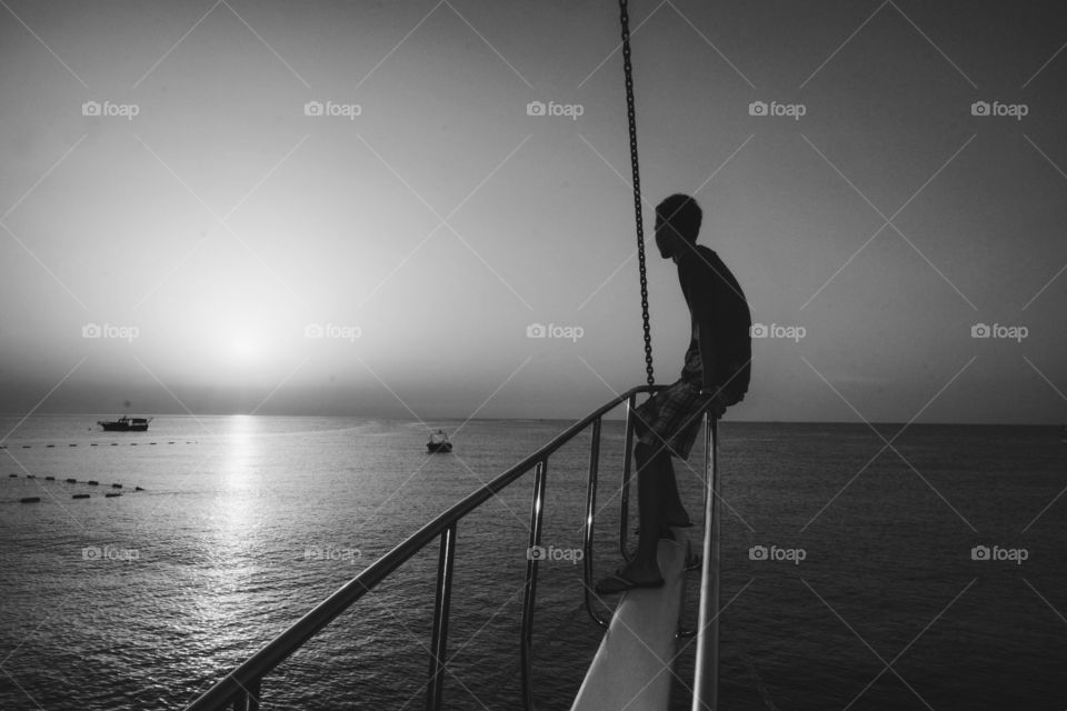 sunrise on boat