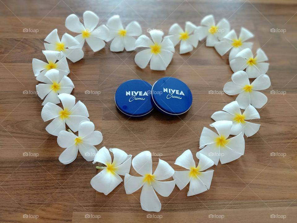 Beautiful Heart Flowers with NIVEA