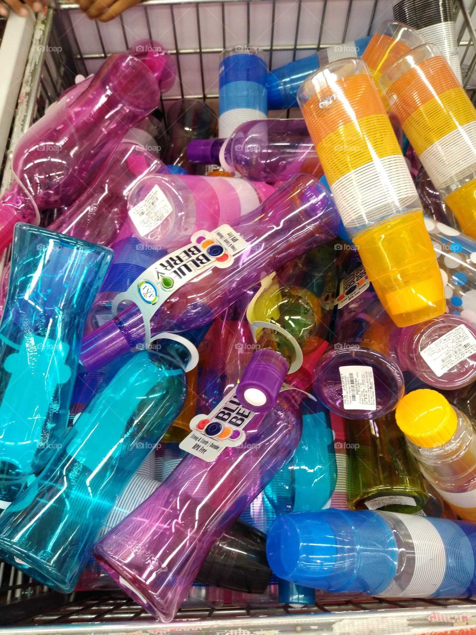 plastic water bottles