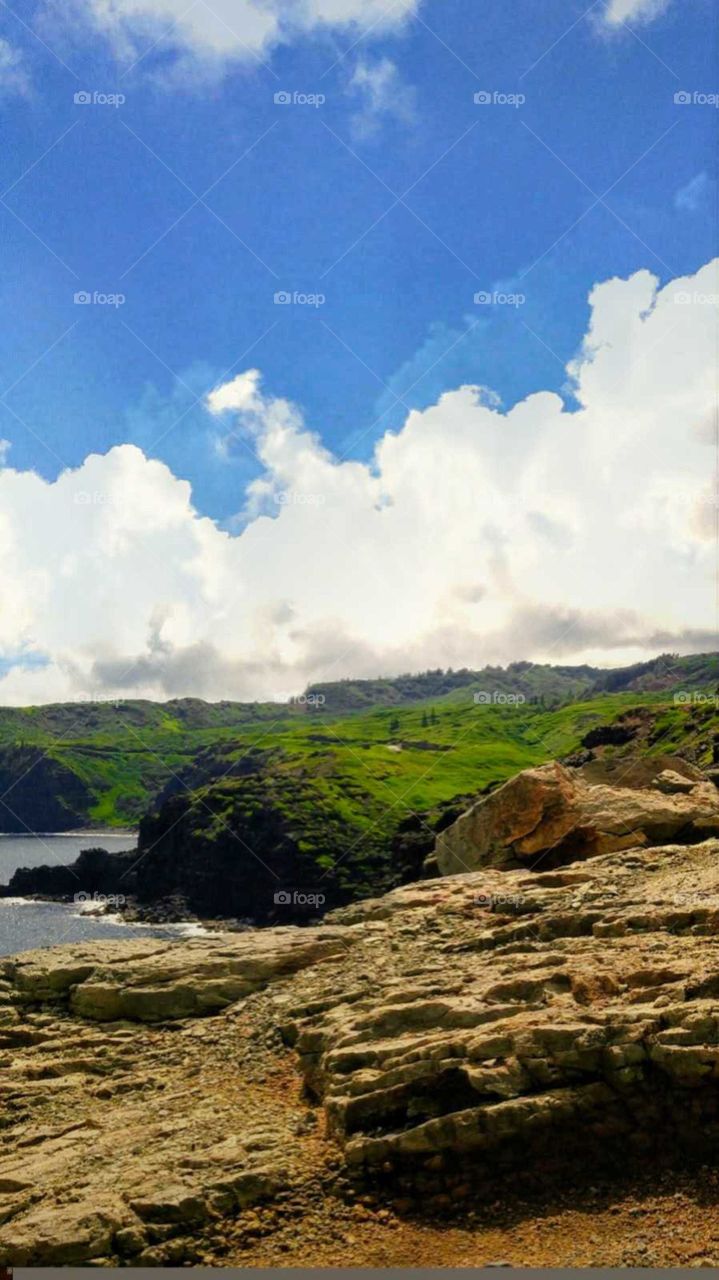 of the cliff in Maui