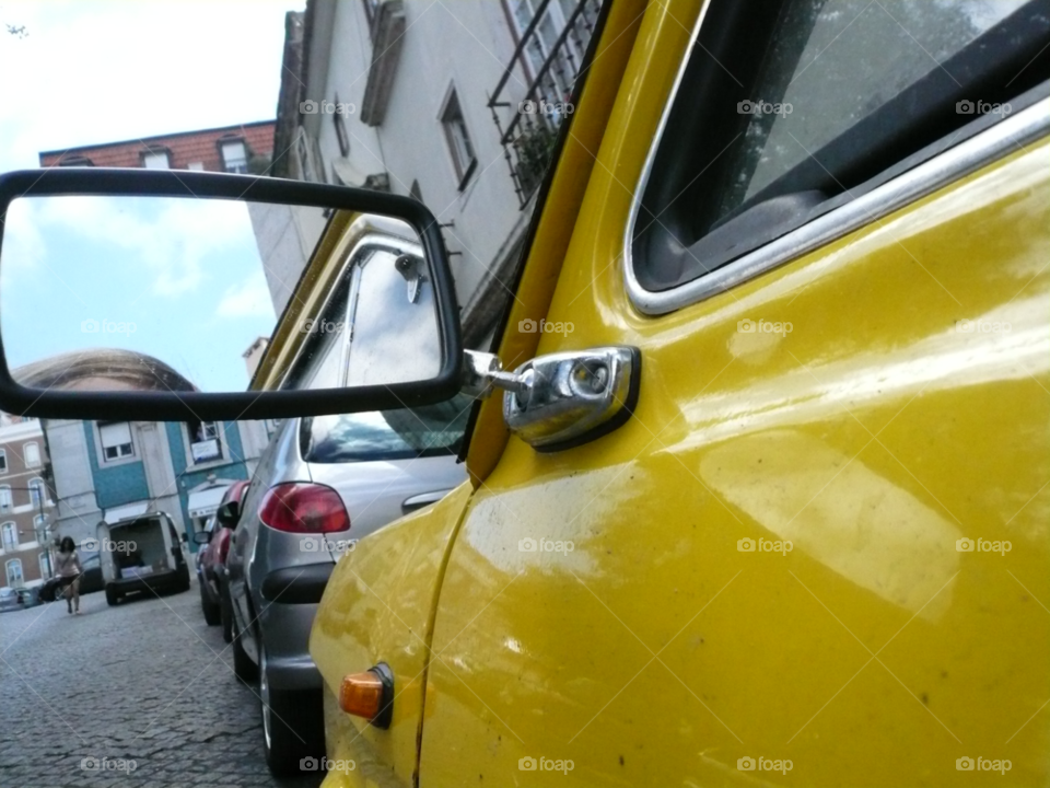 street yellow car mini by nivoa