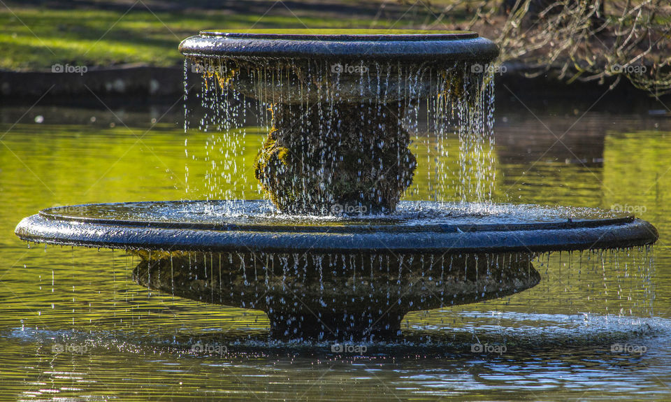 water fountain at Kearsney Abbey in Kent