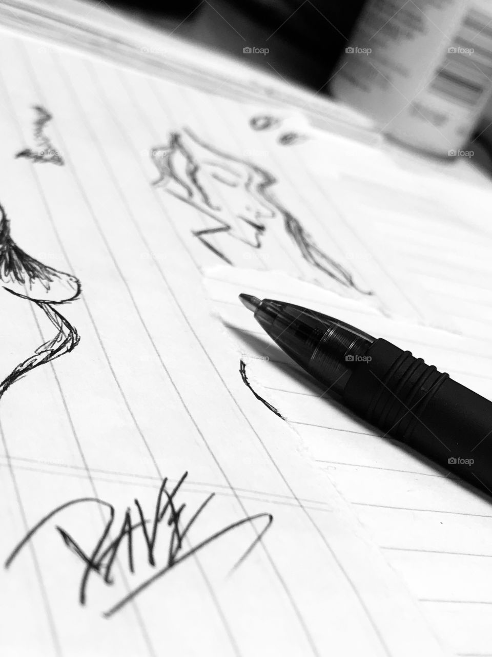 Signature on the page