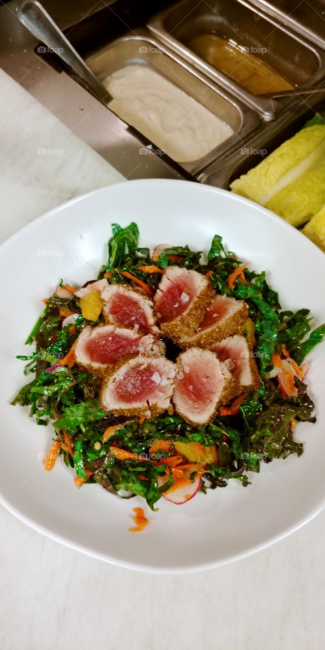 tuna kale salad