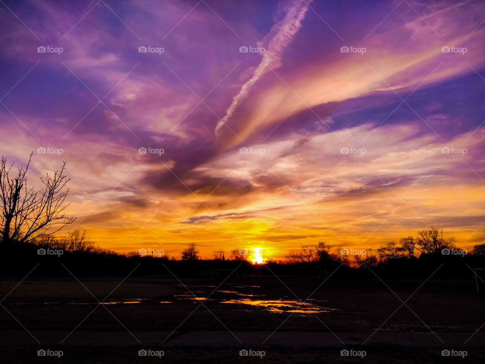 A Touch Of Purple In The Sunset