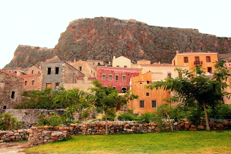 Traditional houses in Monemvasia, Greece