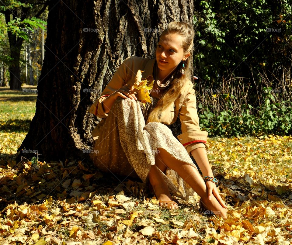 Sitting in the park 