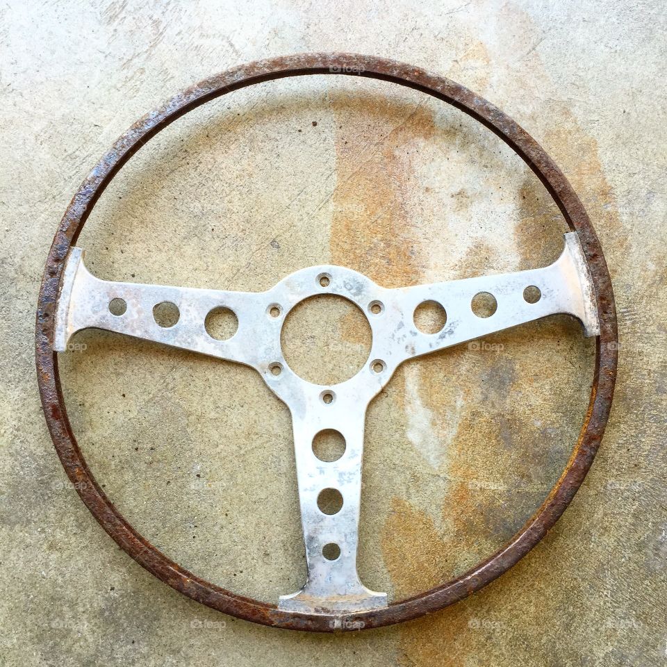 Rustic Italian Steering Wheel. Rustic Italian Steering Wheel