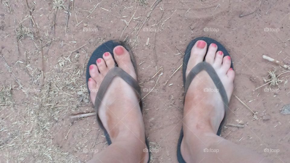 Camp in the dessert and woods for 4 days without a shower and your feet will match the ground