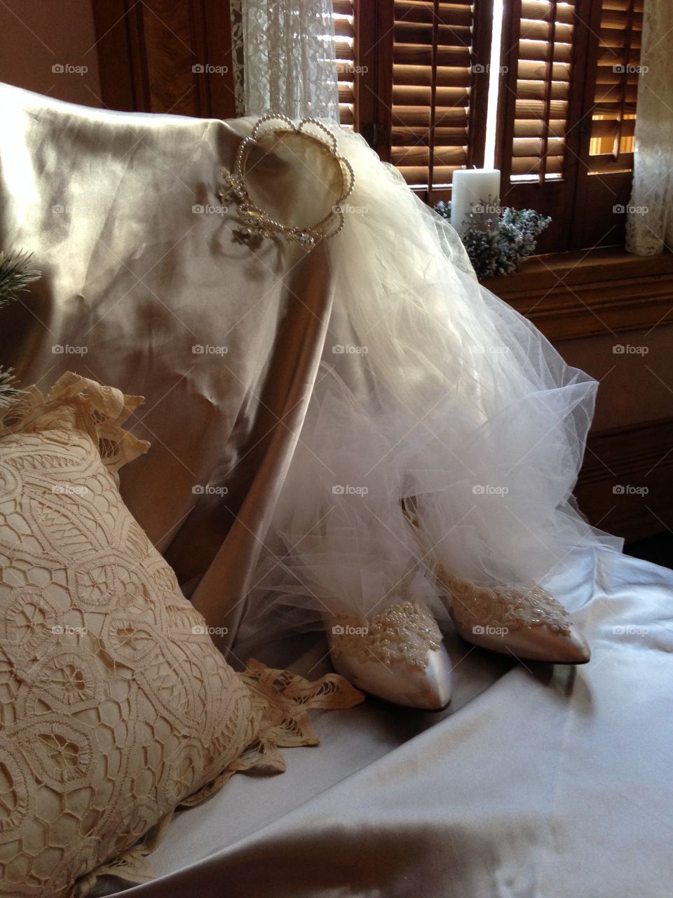 A bride's wedding items