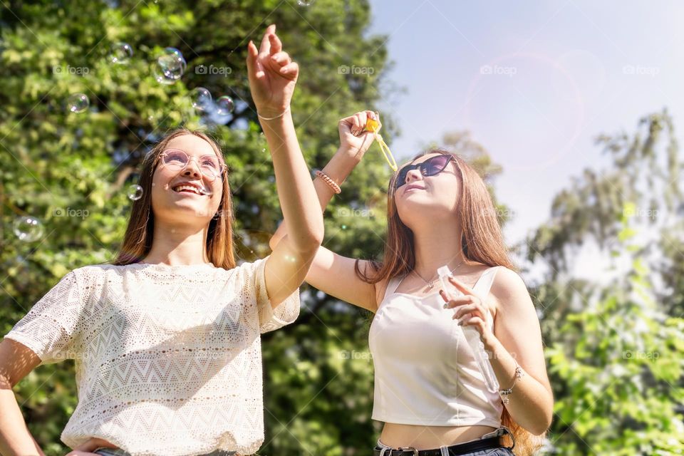 female friends having fun together