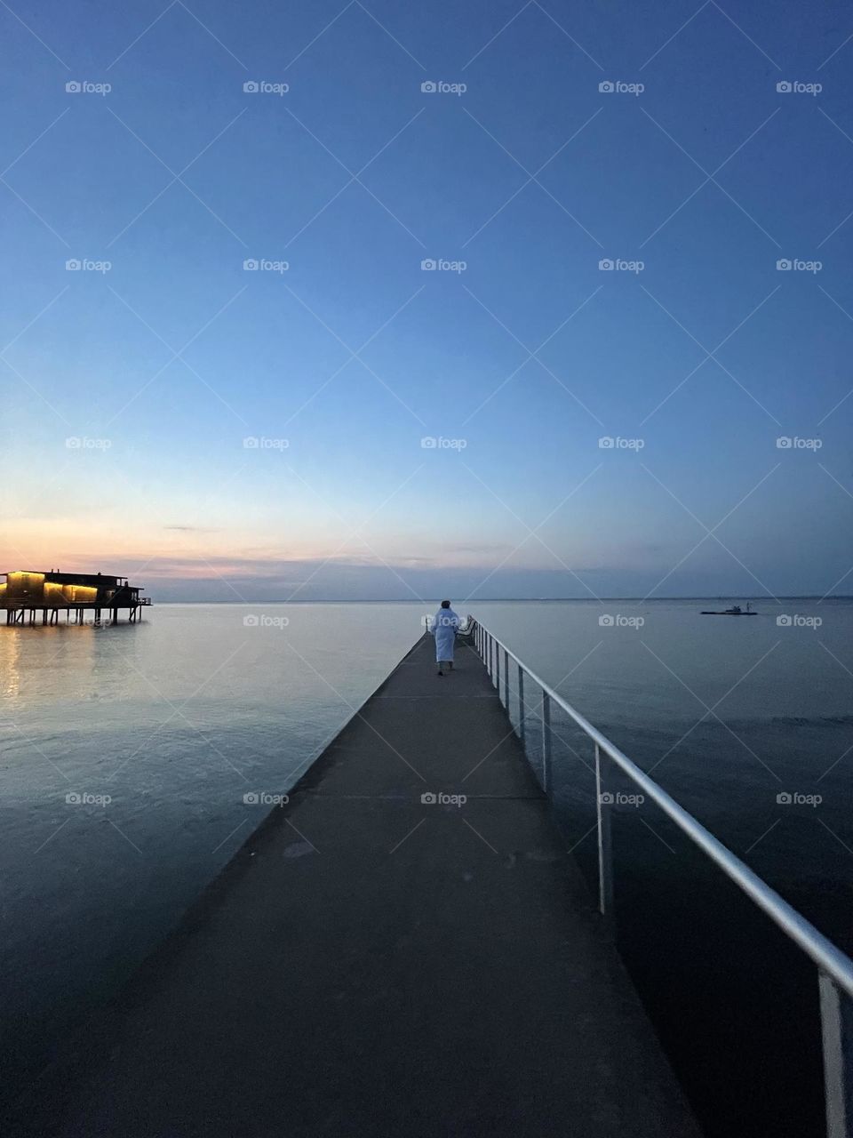 Summer evening swim