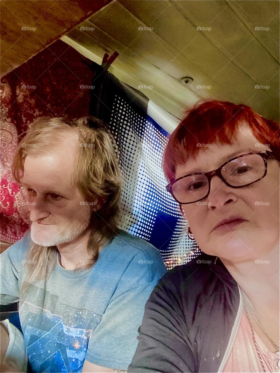 Myself, “Petra Schiller” a.k.a. “Maxine Firefox” and significant other “Timothy Trespas” enjoy an afternoon in the comfort of home aboard “Salvation”, our “28 ft 1969 Luhrs” cabin cruiser at “Newtown Creek” in LIC, Queens. 2023. Hypnotic Productions