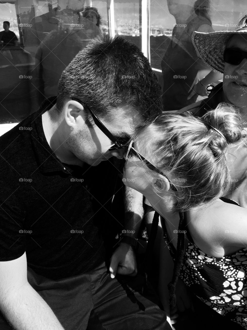 Cute couple looking each other