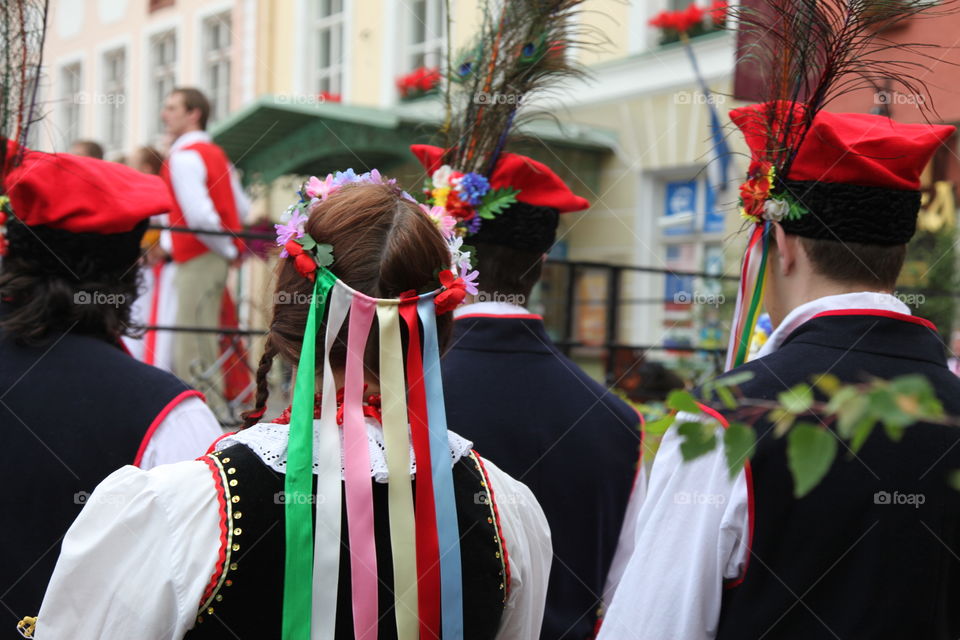 Hungarian folk costums. 
