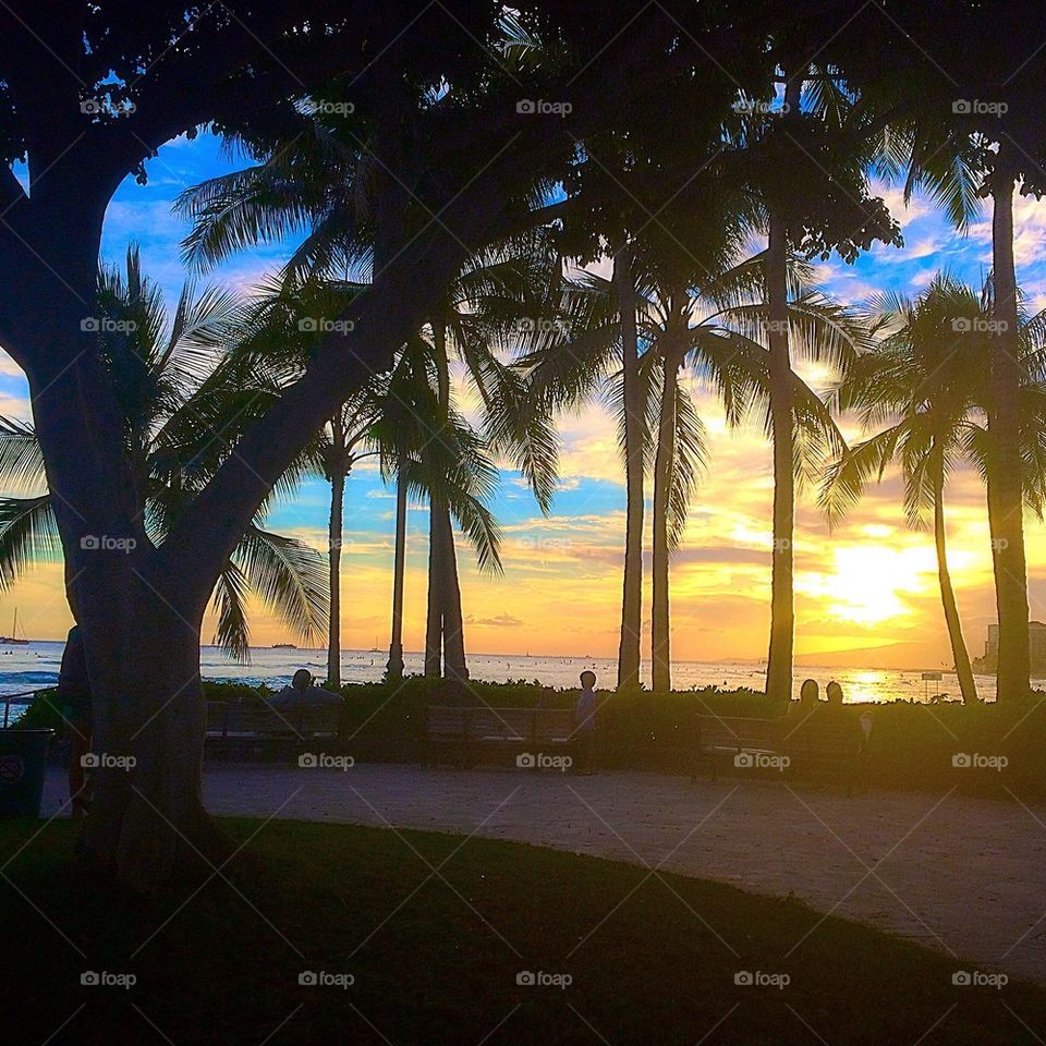 Sunset Waikiki Beach