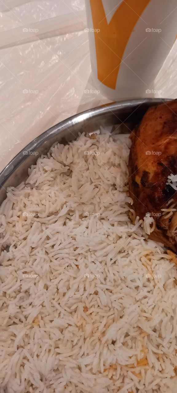 Oven chicken meal with rice
